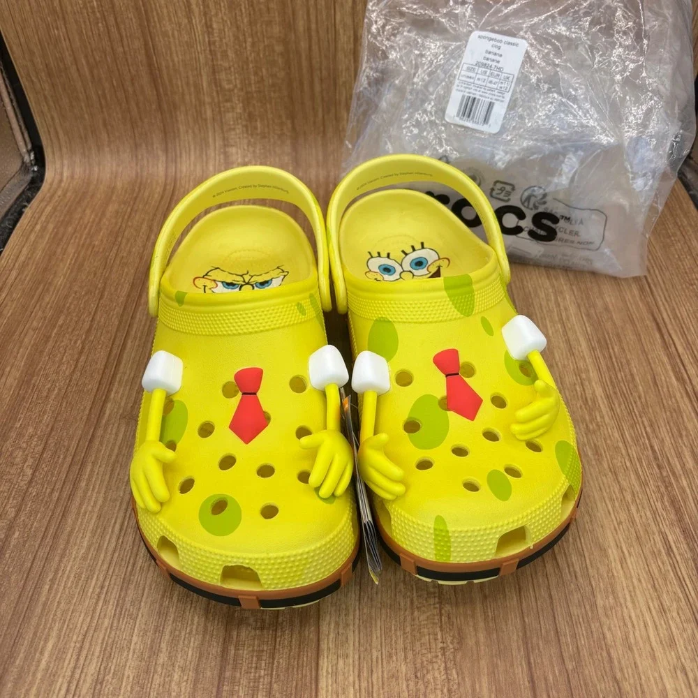 Crocs SpongeBob Classic Clog Mens Size 12 Yellow Nickelodeon 209824-7HD NEW